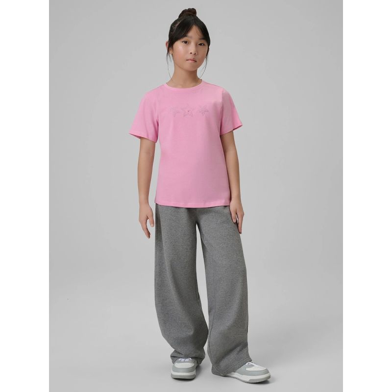 Girls' regular printed T-shirt 4F 4FJRSS26TTSHF3455-56S shirts