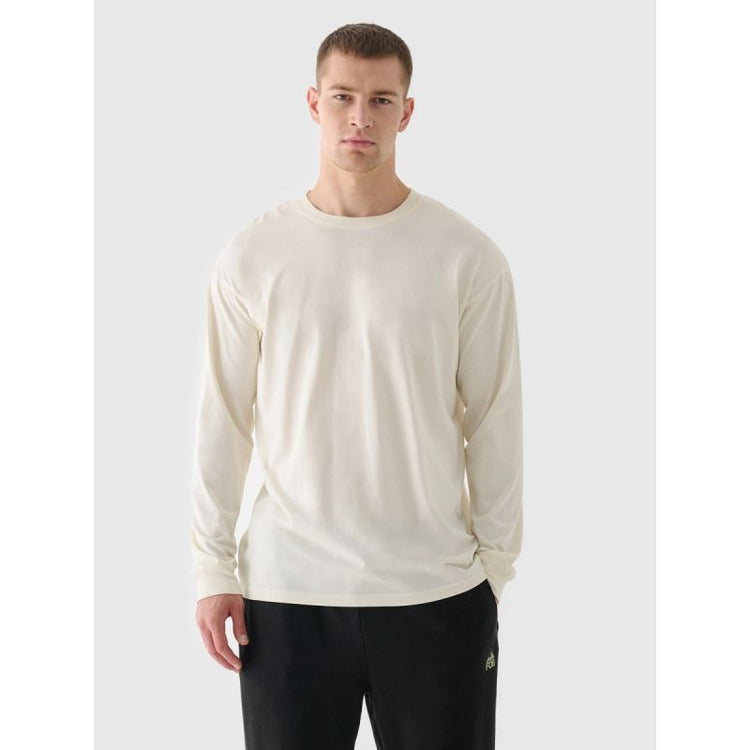 Men's oversize longsleeve with print 4F 4FRAW24TLONM507-83S hosszú ujjú póló