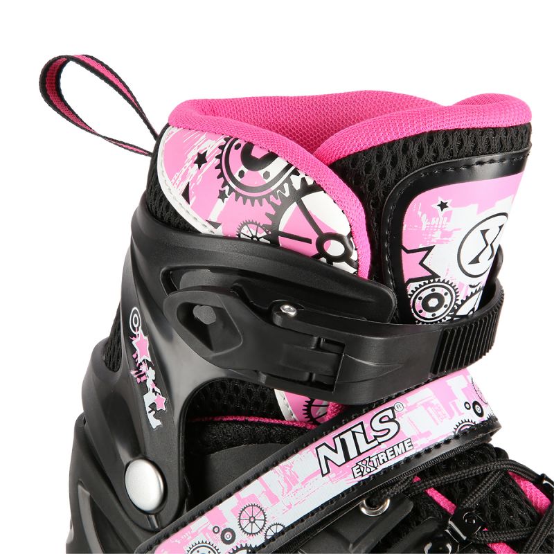Nils Extreme 4in1 PINK LED SIZE M(35-38) ROLLER SKATER WITH DIMENSIONAL HOCKEY BLADE rózsaszín görkorcsolya