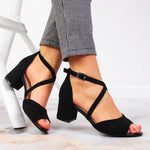 Inny Sergio Leone W SK367A black block heel sandals Túracipő