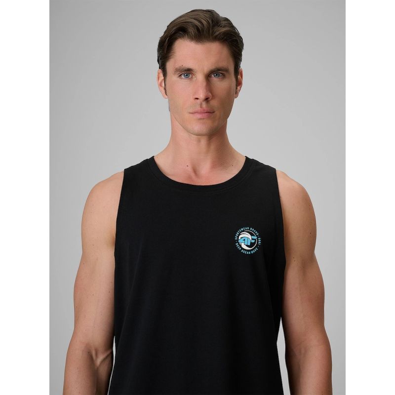 4F Men's regular sleeveless T-shirt with print póló