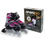 Enero Pro Roller Skates-Roller Skates-Ice Skating 4in1 Led 34-37 Pink-Gray szürke skates, roller skates
