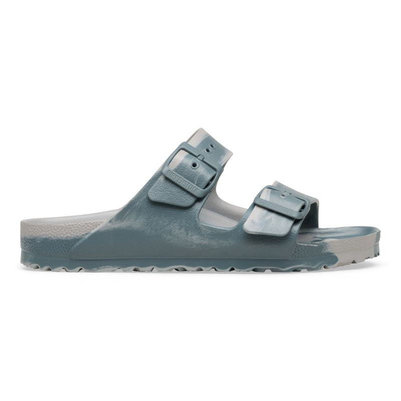 Birkenstock women's ARIZONA EVA BASALT GRAY/STONE COIN MULTI flip-flops (narrow width)