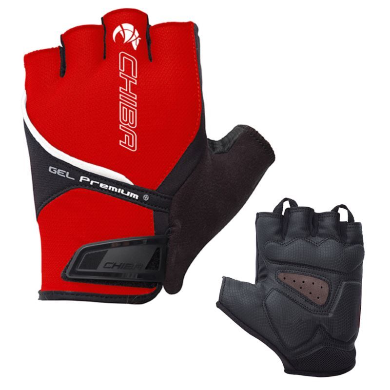 CHIBA Gel Premium M gloves red