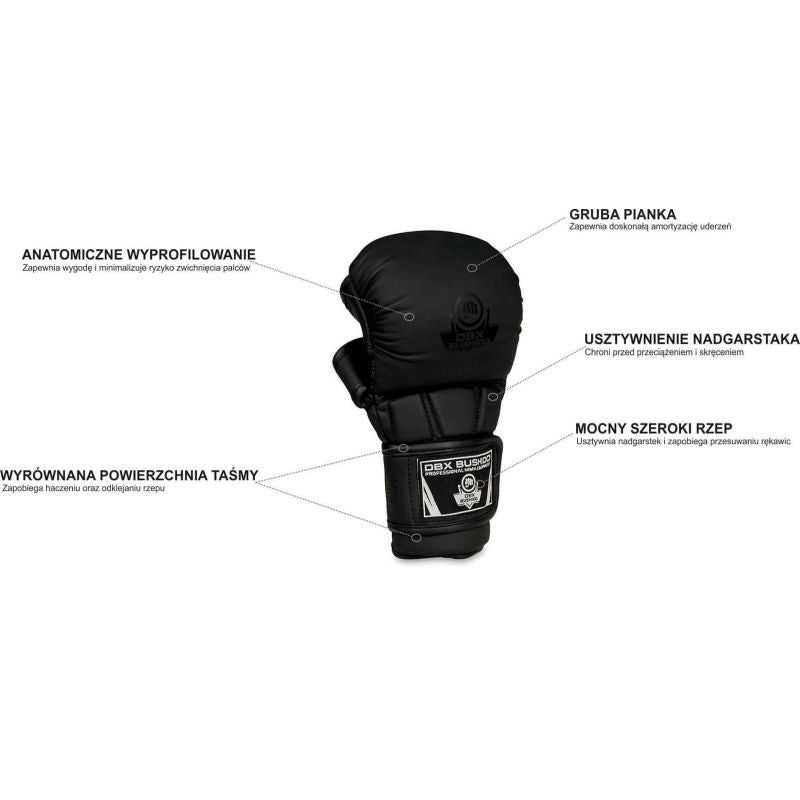 MMA Sparring Gloves for Women S - Black Master - Valor Series | DBX Bushido