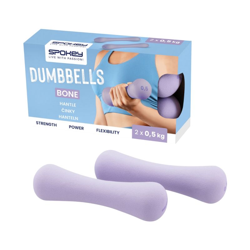 Spokey Bone dumbbells 2 x 0.5 kg purple 941960 General