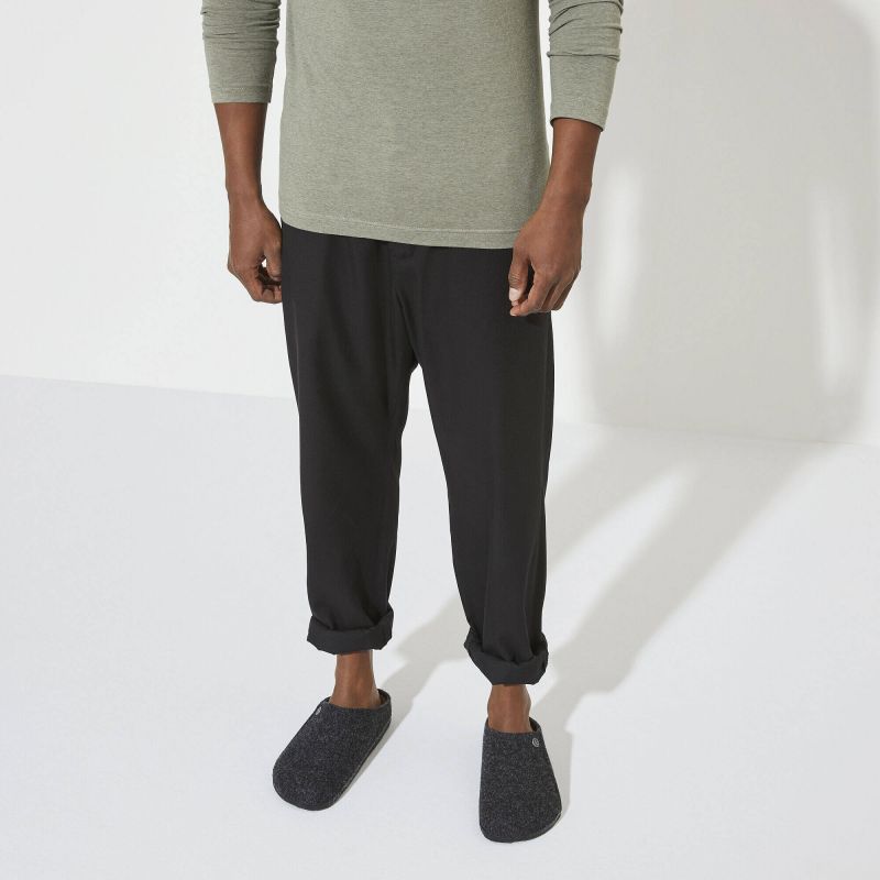 Birkenstock Zermatt Cozy Home Anthracite Wool Felt Slippers Regular Wide (1014938) utcai cipő