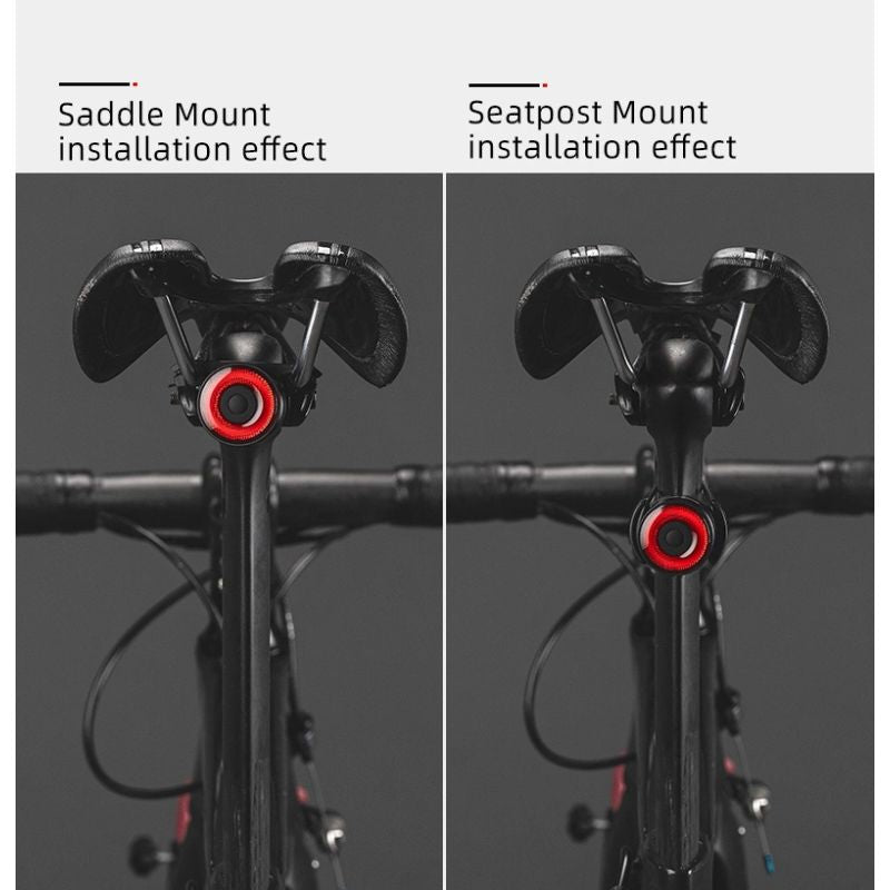 Rockbros Q3 Rear Bike Light with Smart Stop System - Black fekete lights, tourist equipment