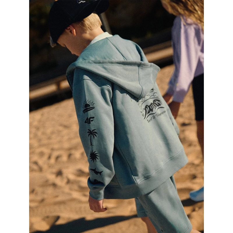 4F Boy's loose hooded sweatshirt 158/164 kapucnis pulóver 4FJRSS26TSWSM3052-46S