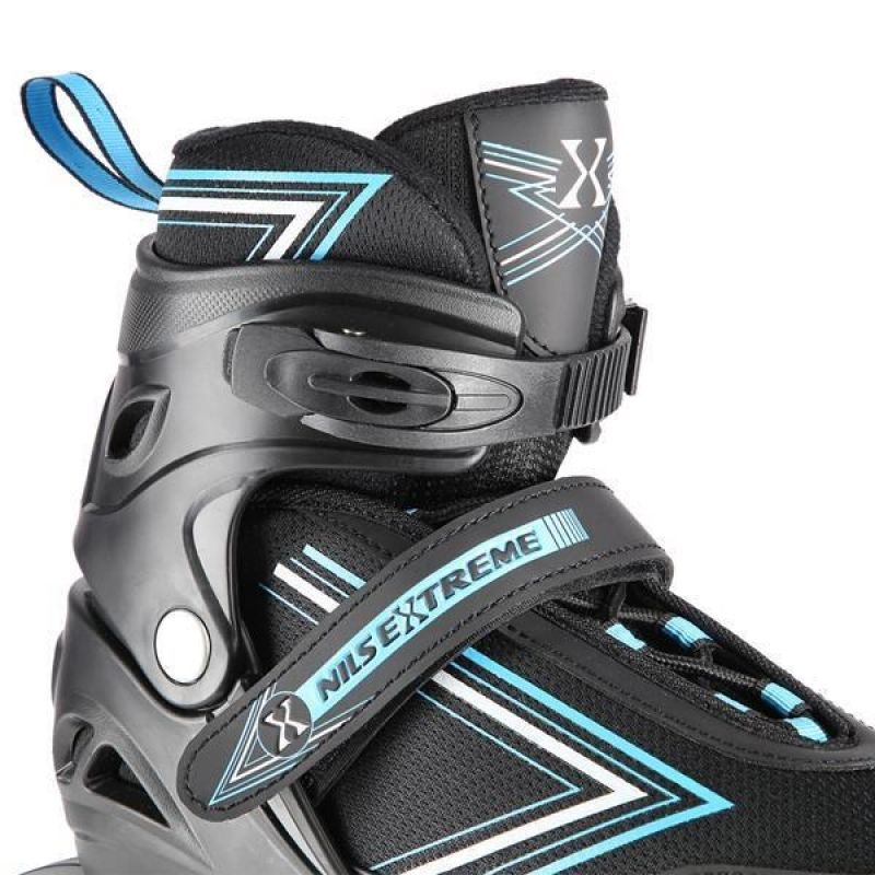 Nils Extreme Nh11912 A 2in1 Roller Skates Black-Blue Size S (31-34) With Replaceable Hockey Blade kék görkorcsolya