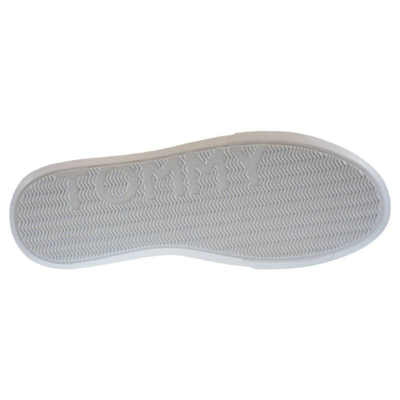 Tommy Hilfiger Essential Leather Cupsole Men's - FM0FM03424-BDS fekete utcai cipő