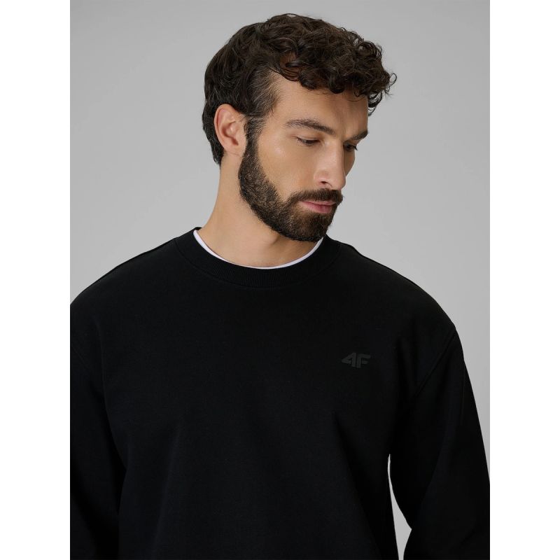 4F Men's regular sweatshirt without hood férfi kapucnis pulóver 4FRMM00TSWSM3059-20S