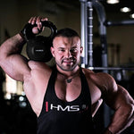 HMS KNV12 BLACK vinyl-coated cast iron kettlebell fekete kiegészítő 17-64-063