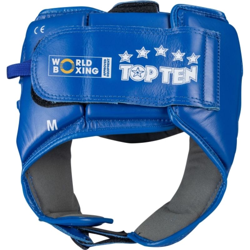 TOP TEN KTT-COMPETITION tournament boxing helmet (WORLD BOXING APPROVED) czerwony+l helmets, martial arts equipment