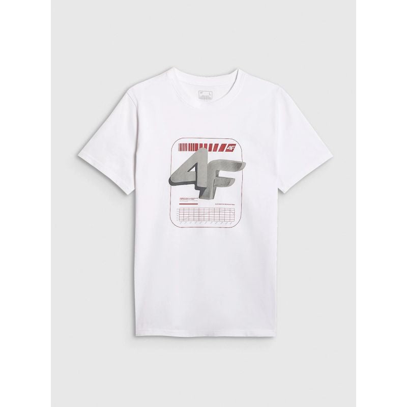 4F Men's regular printed T-shirt póló 4FRAW25TTSHM3612-10S