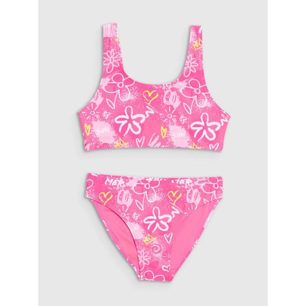 4f Girls' two-piece swimsuit 4FJRSS25UBKSF051-90A General