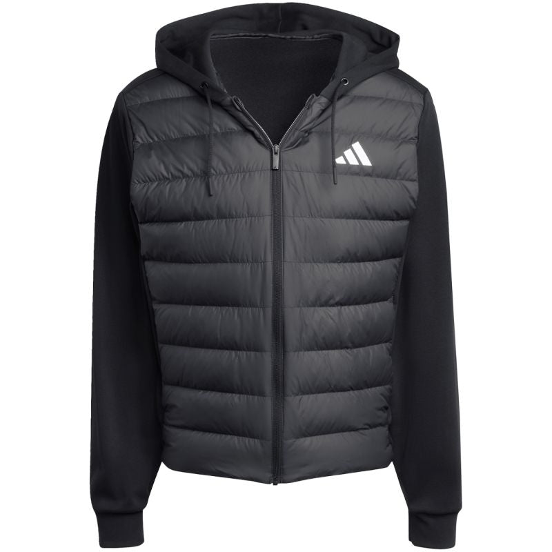 adidas Men's Essentials Climawarm Hybrid Down Hooded Jacket Black KA5251 Ruházat