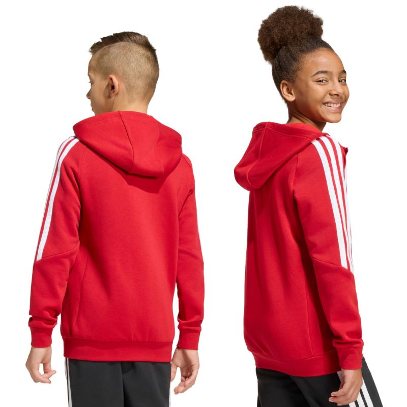 adidas Tiro 26 League Sweat Full Zip Hoodie for Kids Red KF9101 104cm kapucnis pulóver