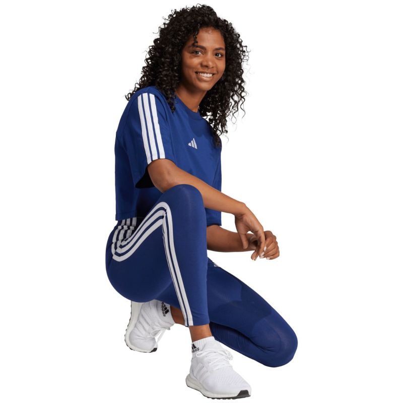 Adidas Essentials 3-Stripes Cotton Women's Dark Blue 2xs női leggings JE0067