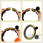 HMS Hhm21 Hula Hop Black/ With Magnets, Tpe Protection And Weight + Counter sárga edzéssegítő 17-44-598