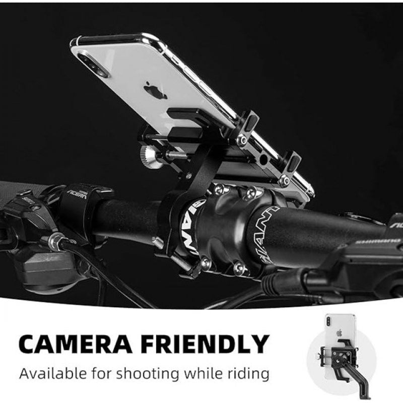 Rockbros 699-BK Aluminium Alloy Bicycle Phone Holder – Black fekete telefontartó Rockbros-699-BK