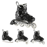 Nils Extreme NH10905 4in1 inline skates with replaceable hockey blade, black LED, size M (35-38) fekete sípcsontvédő