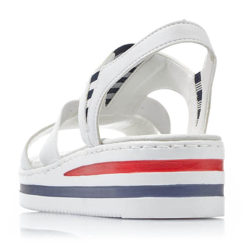 Rieker W V02Y5 wedge white fehér sandals