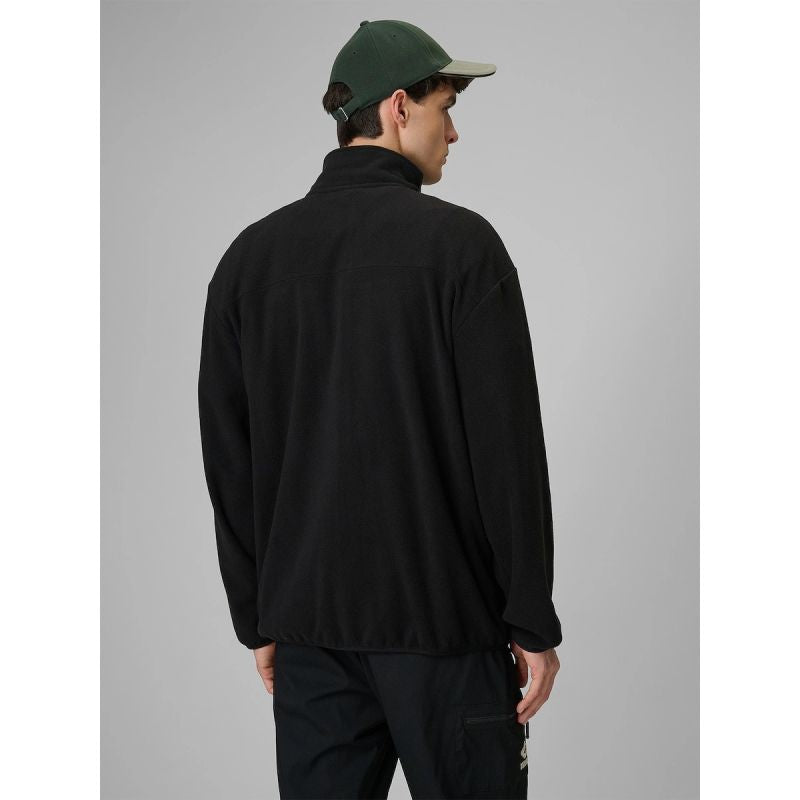 Men's relaxed fleece with stand-up collar 4F