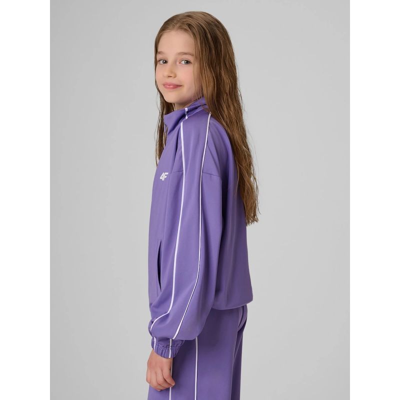 4F Girls' loose sports sweatshirt without hood 158/164 kapucnis pulóver 4FJRSS26TSWSF3057-51S