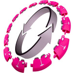 Enero Hula Hop With Massager, Weights And Counter Fuchsia Fit training equipment
