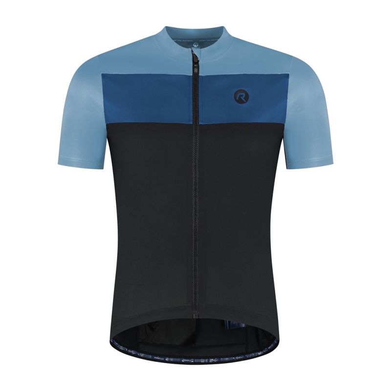 Rogelli CORE BLOCK T-shirt blue and 4XL fekete póló