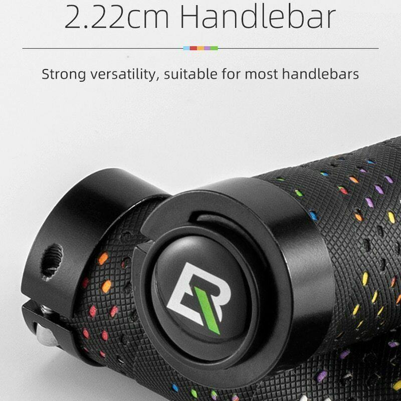 Rockbros bicycle handlebar grips black and red