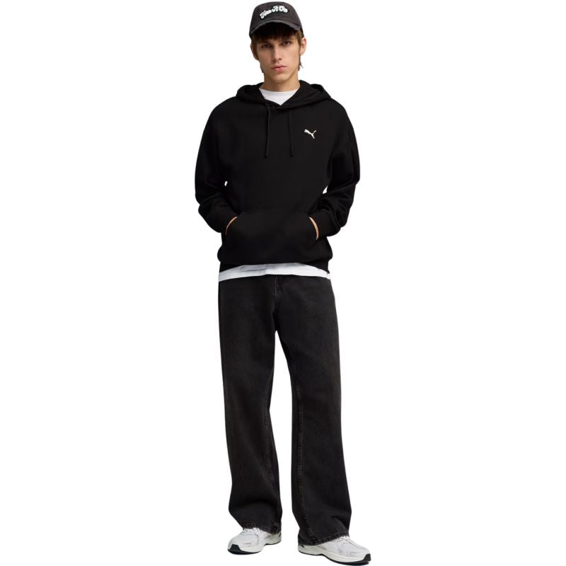 Puma ESS Elevated Relaxed Hoodie Men's 692019 fekete kapucnis pulóver