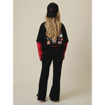 Girls' wide-leg sweatpants 4F