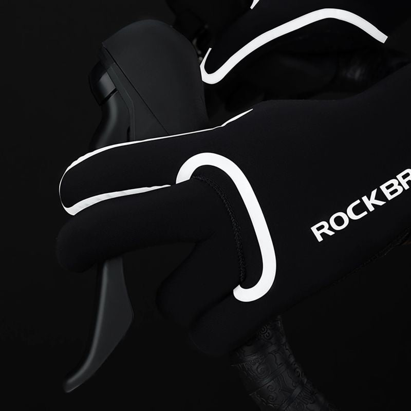 Rockbros full waterproof cycling gloves, size: - black fekete kesztyű
