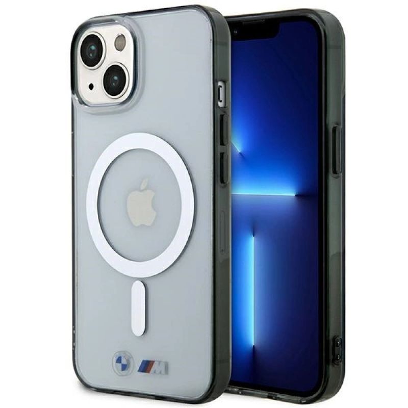 BMW BMHMP14SHCRS iPhone 14 6.1" case transparent hardcase Ring MagSafe ezüst nadrág