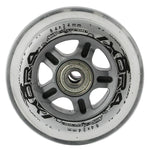 Nils Extreme PU 84x24 82A TRANSPARENT (4 pcs) + ABEC-7 CHROME (8 pcs) SET görkorcsolya 16-32-018