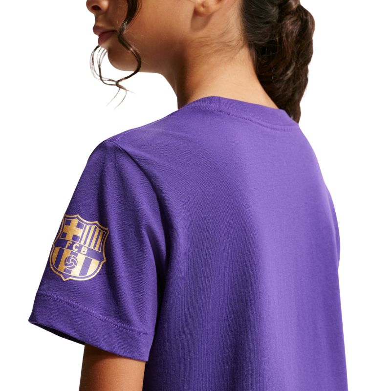 Nike FC Barcelona kids' t-shirt purple lila póló IQ5007504