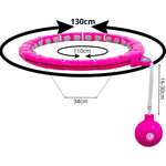 Enero Hula Hop With Massager, Weights And Counter Fuchsia Fit training equipment