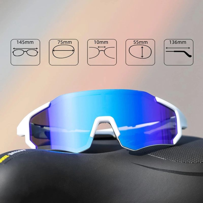 Rockbros 10183 polarizing cycling glasses - blue niebieski glasses, training equipment