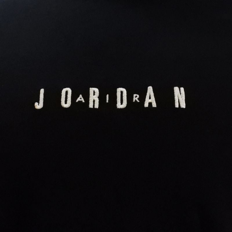 AIR Jordan Jumpman Embroidered Air Crew Men's T-shirt Black - fekete póló