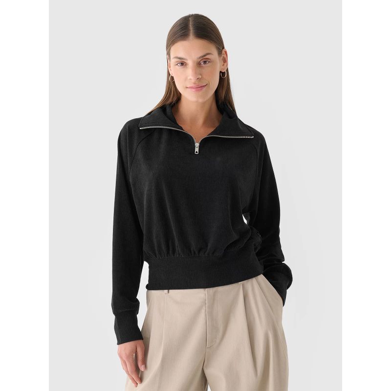 4f Women's velour sweatshirt without a hood, 4FRAW24TSWSF2054-20S General