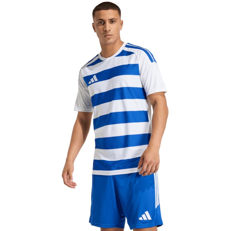 Adidas Men’s Hooped 26 Jersey white- kék férfi póló KF3389