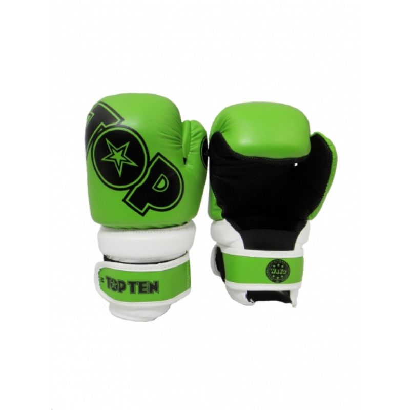 TOP TEN ROTT "GLOSSY BLOCK" Open Gloves jasnoniebieski+xs kesztyű