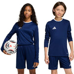 adidas Entrada 26 Long Sleeve Jersey Navy Blue KF5877 104cm hosszú ujjú póló