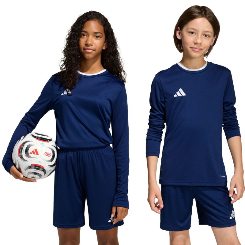 adidas Entrada 26 Long Sleeve Jersey Navy Blue KF5877 104cm hosszú ujjú póló