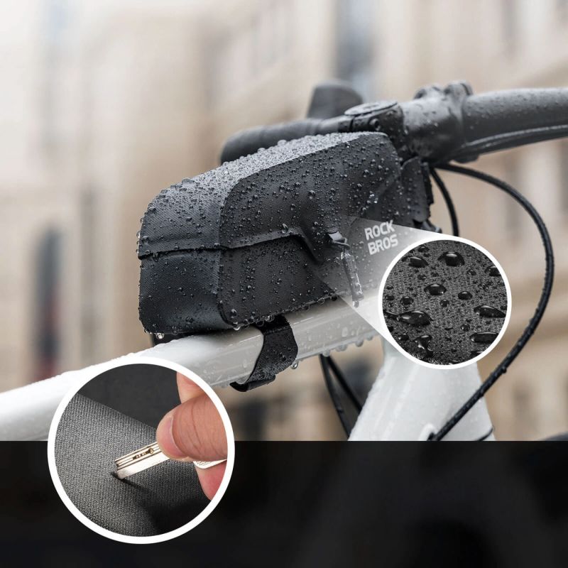 Rockbros 30120122002 Waterproof Bicycle Frame with Magnetic Closure 0.9L - Black czarny táska