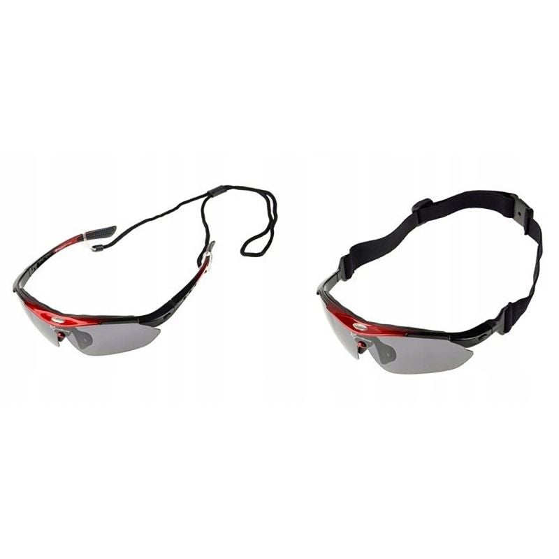 Rockbros 10001 Polarized Cycling Glasses - Black and Red czarny || czerwony training equipment
