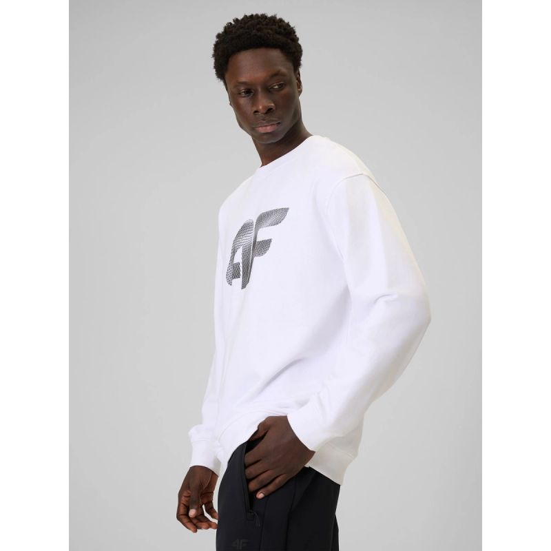 Men's sweatshirt without zipper and hood 4F 4FRAW25TSWSM2493-10S 3xl pulóver