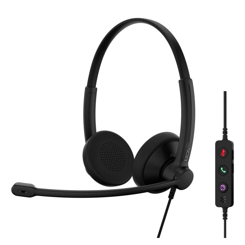 EPOS IMPACT 100 MS Stereo Wired On-Ear Headphones USB-C + USB-A